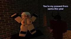 play BBW Teen riceve una visita di Natale a sorpresa da un grosso cazzo nero in Roblox
