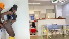 play Jeff's vriend neukt zijn chocoladeprinses Fernanda terwijl Karen Oliver toekijkt